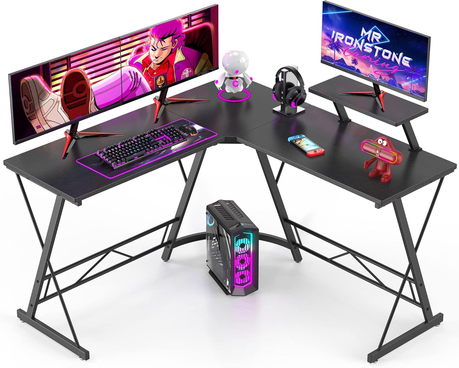 Mr IRONSTONE L-Shaped Gaming Desk 51"